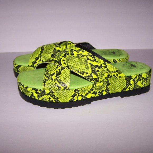 Rocket Dog Shoes - Ladies Rocket Dog Snakeskin Print Slides Sandals 7